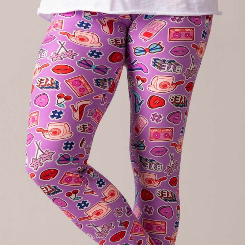 Agnes & Dora Leggings Size SM Baby Suede Patches of Yesteryear NWT